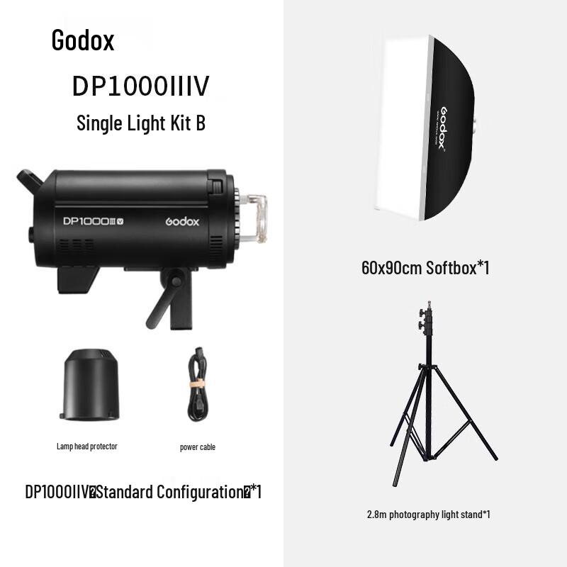 Godox DPIII V-1000W Studio Flash Kit with Softbox