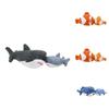 Kepelon Ocean Animal Plush Toy Cute Clown Fish Shark And Dolphin Stuffed Animals For Kids Vibrating And Huggable!