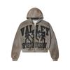 Europe, America 2025 American Graffiti Printing Men's and Women's Loose Casual Zipper Hooded Sweater Trendy Brand