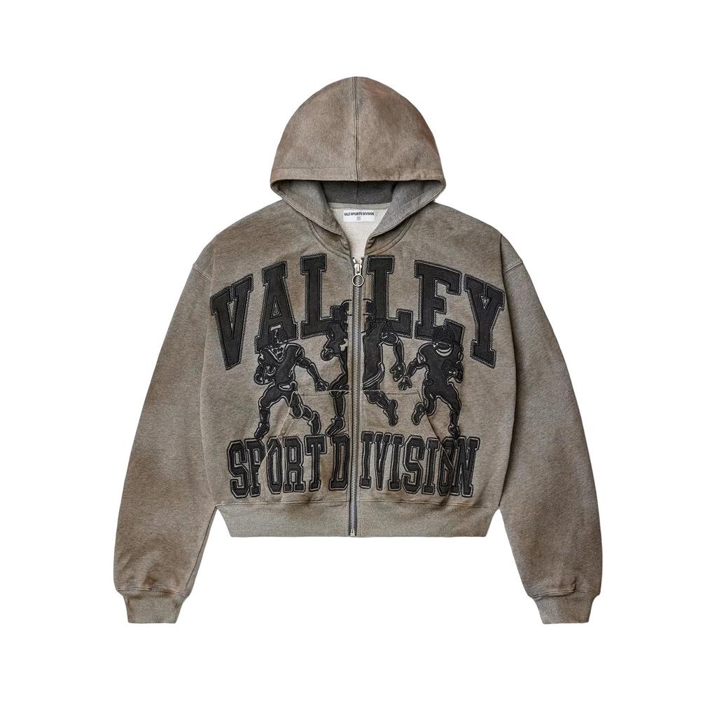 Europe, America 2025 American Graffiti Printing Men's and Women's Loose Casual Zipper Hooded Sweater Trendy Brand