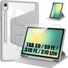 Coque + Verre Trempé pour Samsung Galaxy Tab S10 FE/S9/FE, Etui Multi Angle avec Porte-Stylet Gris