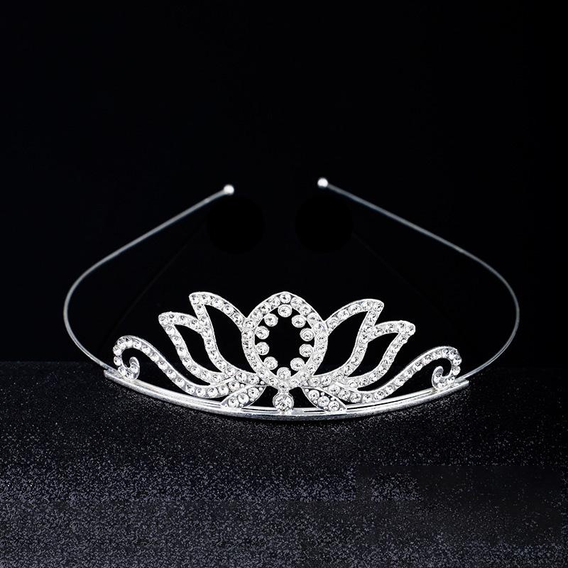 1PC Crystal Exquisite Rhinestone Children Girls Jewelry Gifts Hair Accessories Wedding Tiaras Queen Princess Crown Women Headband