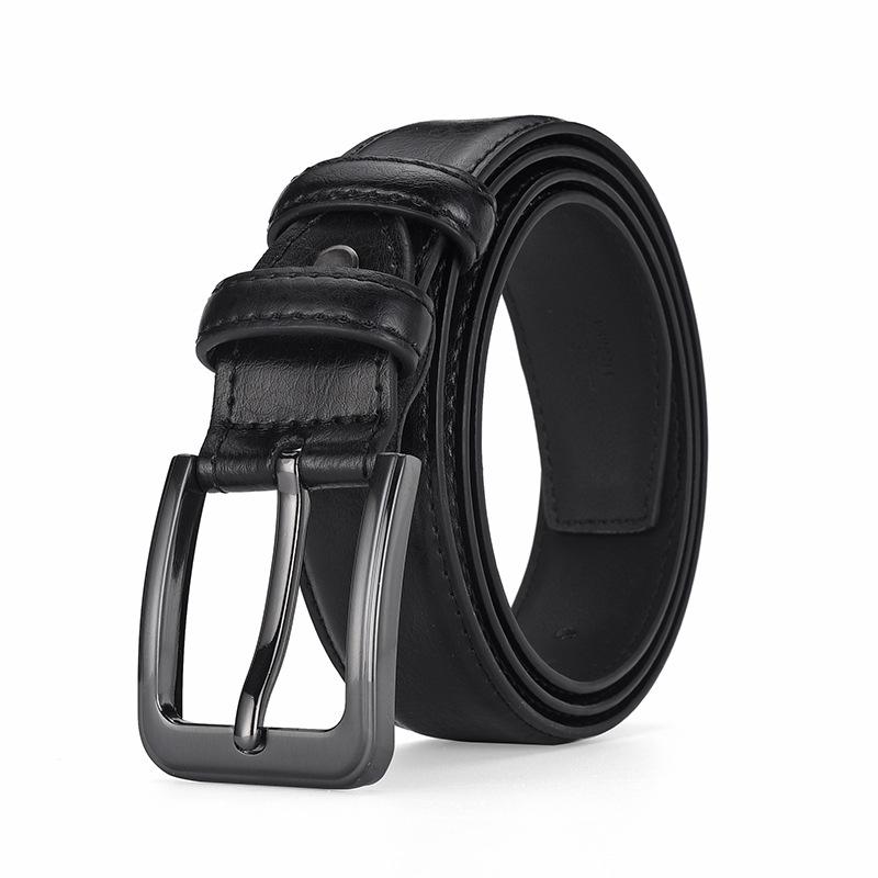 Men'S Retro Leather Pin Buckle Belt Simple Belt Trendy Belt