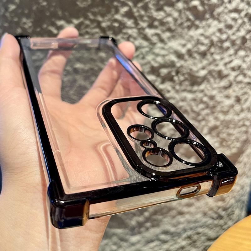 

Чехол с защитой от падения с четырех сторон для Samsung S25 S24 S22 Ultra S23 S21 Fe A55 A54 A53 A35 A15, квадратный противоударный чехол для объектива Samsung S23 Ultra