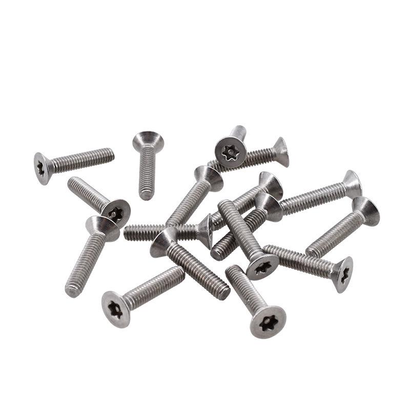 Yigu 304 Tamper-Proof Countersunk Torx Pin Screws, M2-M8, Flat Head, Anti-Removal