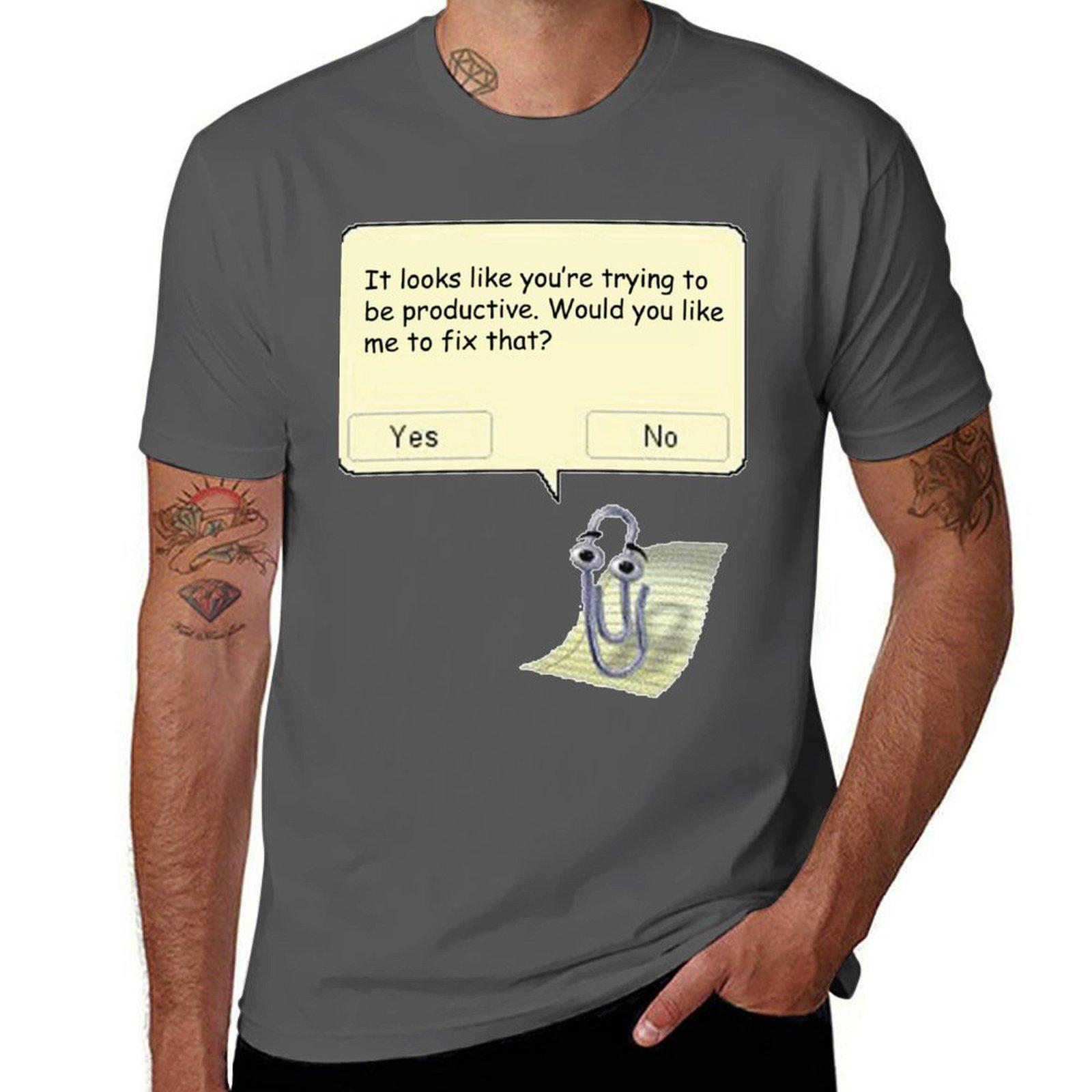 

Clippy T-Shirt t shirts for man graphic funny t shirts for man graphic tees t shirts designer T-Shirt 4XL