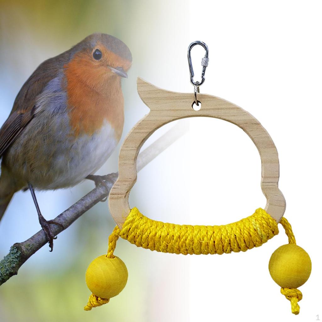 Parrot Perch Birdcage Swing Platform Exercise Toy Cage Hanging Hammock Bird for Budgie