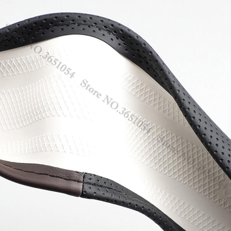 For BYD Yuan UP Pro Atto 2 Yuan Plus Steering Wheel Cover Leather Ultrathin Breathable Car Handle Cover Interior Accessories