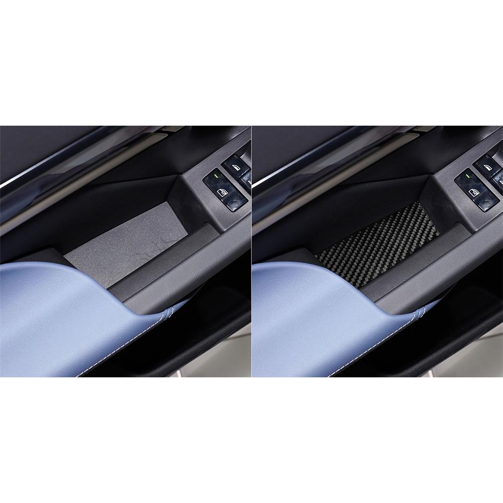 Carbon Fiber Door Storage Slot Mats Panel Trim Cover For BMW 5 Series i5 G60 G68 2024 2025