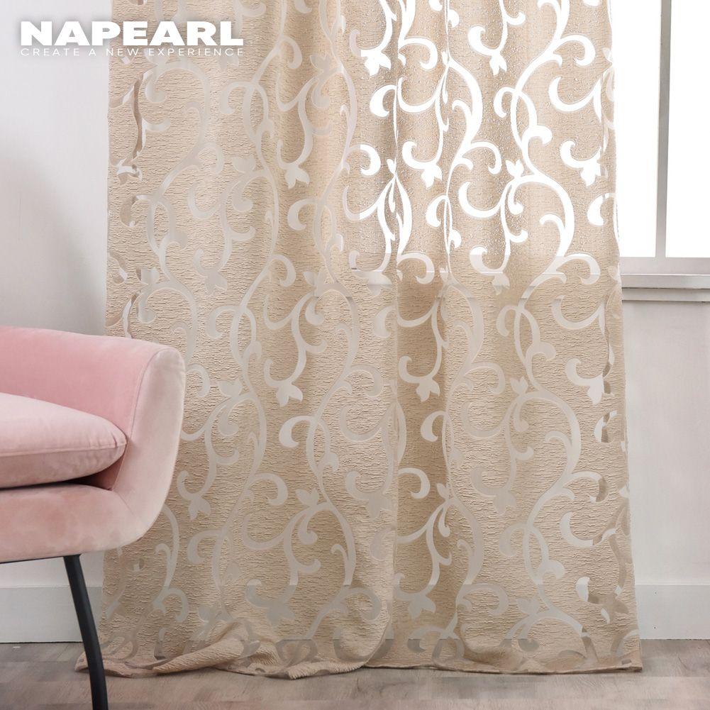1PC NAPEARL Modern Fashion Jacquard Tulle Sheer Curtain for Living Room Bedroom Home Decor