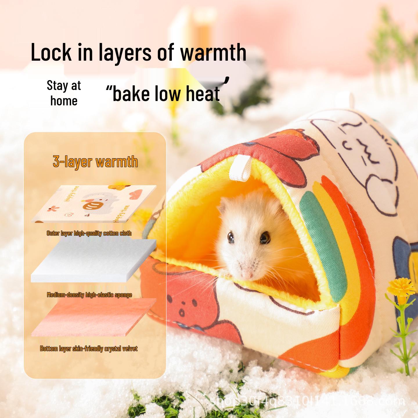 

Hamster Cotton Hideout: Warm Sleeping Nest for Hamsters, Sugar Gliders, Hedgehogs, Squirrels, Guinea Pigs, and Rabbits. Yellow Duck, Small 9*9*8cm