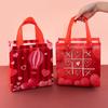 StoBag, For Lover Valentine's Day Celebration Gift Tote Bags, Heart Pattern, Packing Goodies Presents, Reusable Non Woven, 12/30