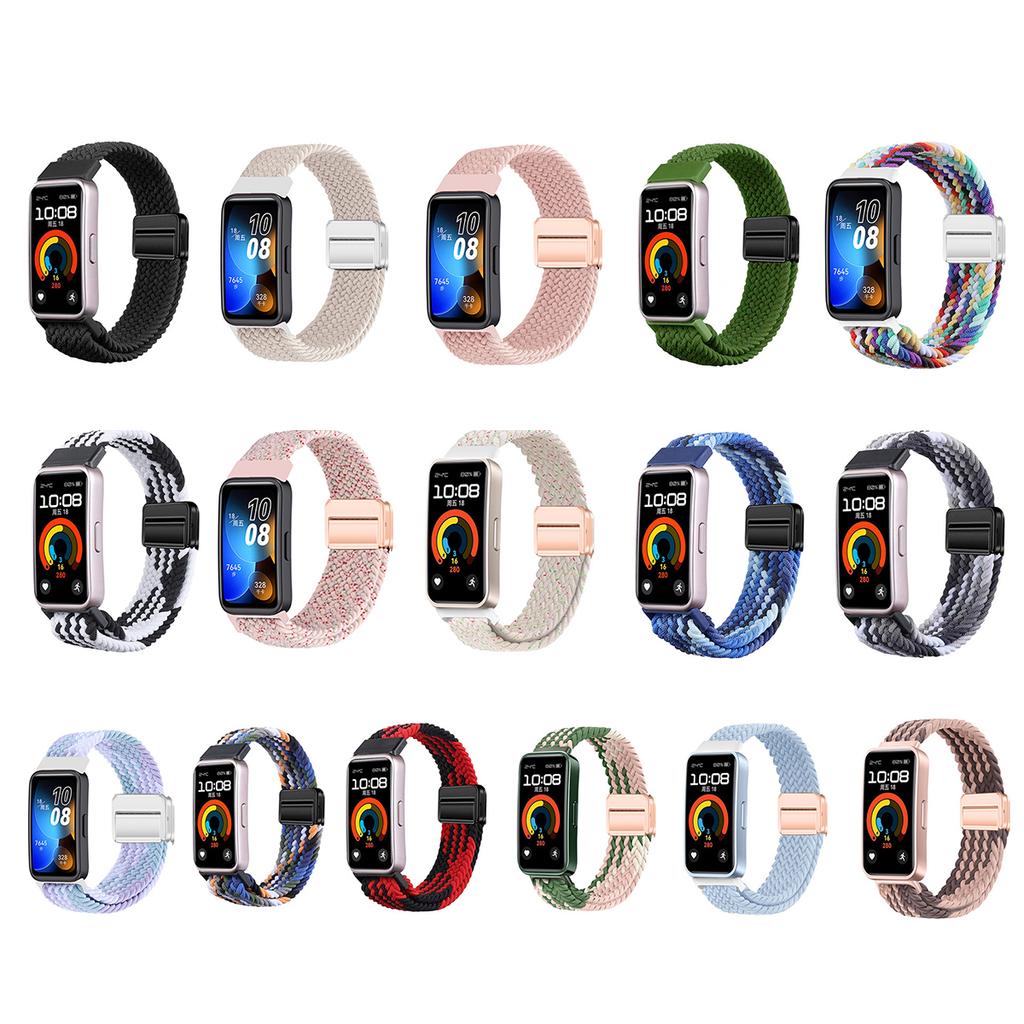 Nylon Strap For Huawei Band 10 9 8 Braided Comfortable Magnetic Buckle Adjustable Watchband Huanwei Band 10/9/8 Accessories Belt