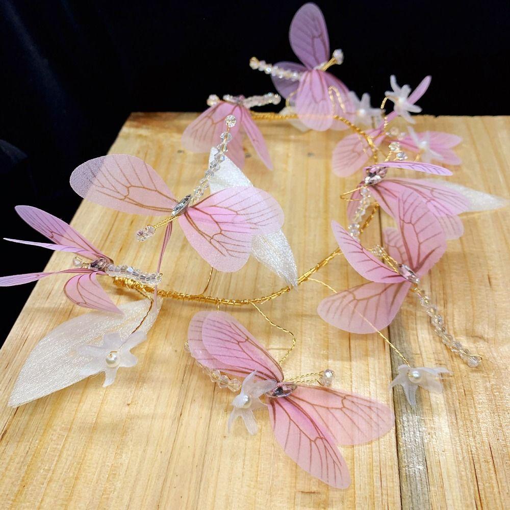 Hairbands Photography Decoration Transparent Dragonfly Headband Korean Headdress Women Hair Hoop