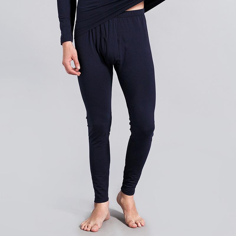 Men's Combed Cotton Casual Pants for Autumn and Spring: Warm, Single Layer Design