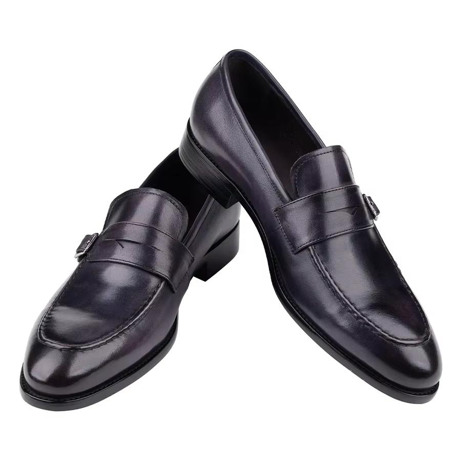 Fashion Business Loafers New Style Handmade Dress Shoes High Class Wedding Casual Office Elegant Male Suit Footwear Amazing Purple Color