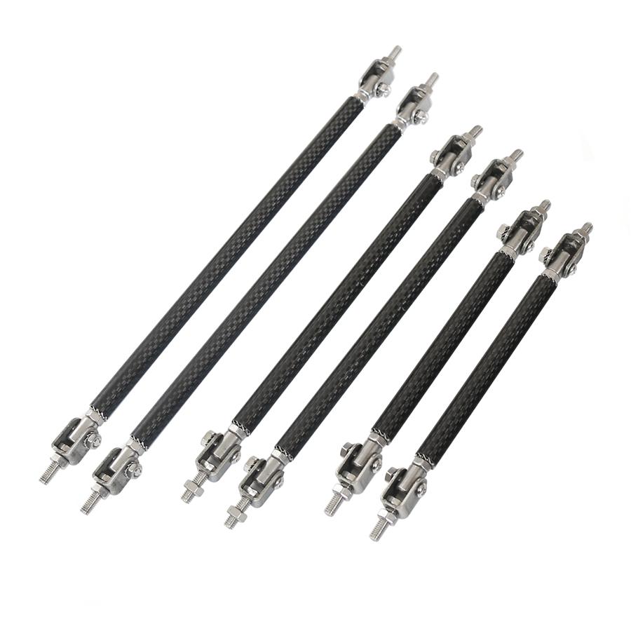Car Adjustable Front Bumper Lip Splitter Strut Rod Tie Support Bar Repair 200mm