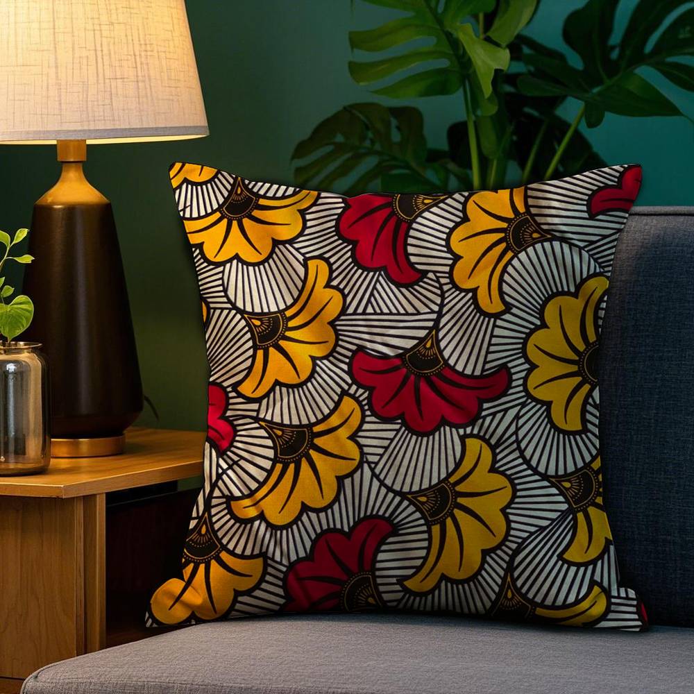 

African Style Print Pillow Case Sofa Living Room Bedroom Double-sided Printing Square Cushion Nap Time Cushion Cover 12x12Inch