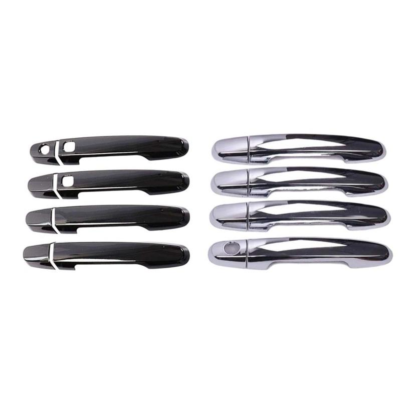 Car Decoration Door Handle Cover For Toyota Aygo MK2 2015-2018 Black Silver Cars Accessories Styling Upgrade Modify A Car
