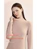 Women's Silk Wool Velvet Thermal Underwear Set - Half High Collar Top & Pants