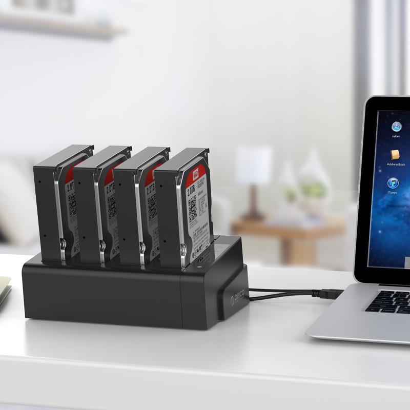 ORICO 6648US3-C Stacja dokująca USB 3.0 z czterema slotami na HDD z funkcją klonowania offline 1-do-3