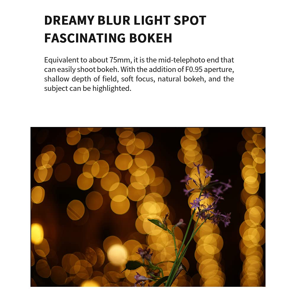 7artisans 50mm Manual Focus Prime Lens for Canon Mirrorless Cameras F0.95 EOS-M (APS-CEOS-M, EOS-M2, EOS-M3, EOS-M100, EOS-M5, EOS-M6, EOS-M50,