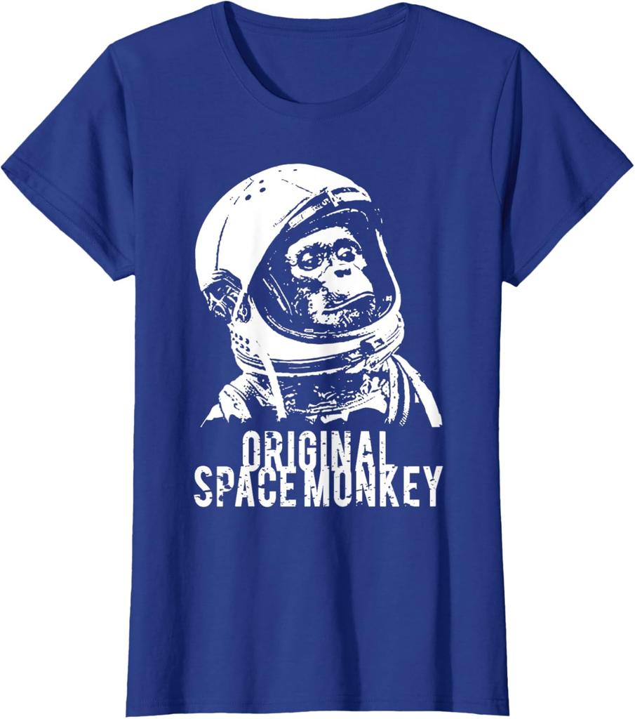 Original Space Monkey Funny Sarcastic Humor design-100% cotton summer O-neck short sleeve casual printed men's T-shirt.
