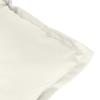 Low Back Chair Cushions Set of 2 Melange Cream 100 x 50 x 7 cm Fabric