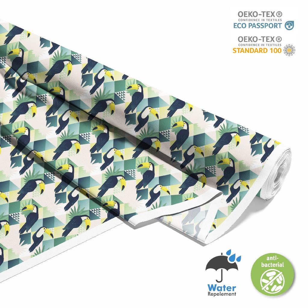 Outdoor Dekostoffe Oxford - Motiv Tukane Vögel I Dx224