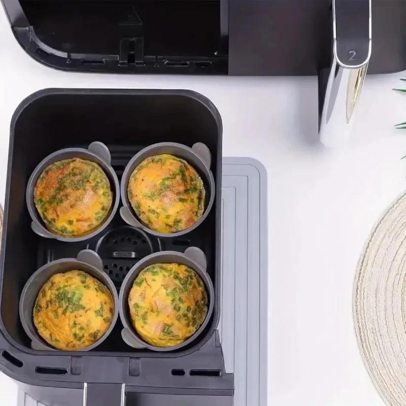 1-20x Silikonové kelímky pro vaření vajec ve fritéze, forma na vaření vajec, formičky na puding, dezerty, koláče, pečicí nástroje na muffiny, kuchyňské potřeby