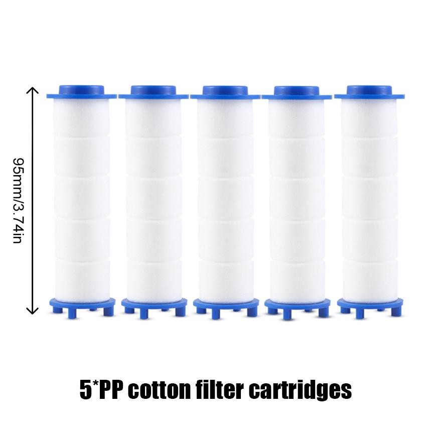 

Универсальный фильтр для душа увеличивает давление воды, удаляет примеси для стандартных душевых леек, картридж для очистки воды 5PCS