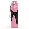 1PC Big Black Bow Knot Simple Print 750ml Color Plastic Sports Water Bottle Leakproof Flip Straw Lid Suitable for Sports Office Home Use