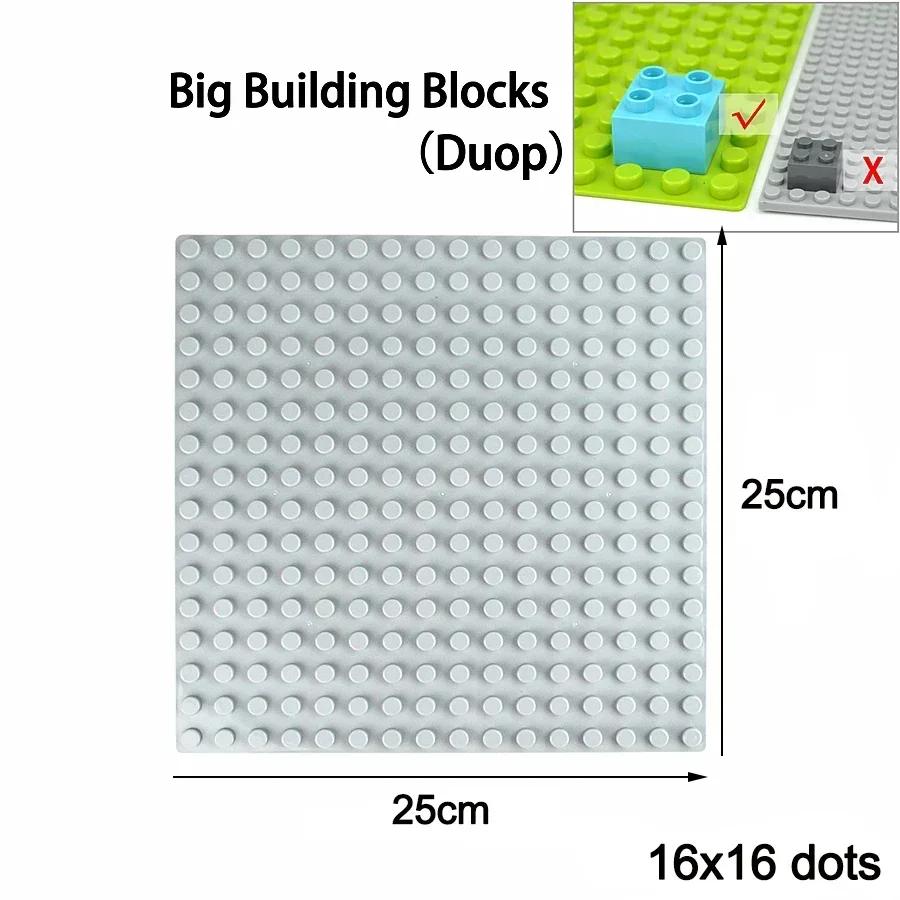 Duploes Velká velikost Základní deska Více velikostí 16x16 8x8 4x4 Cihly Montážní desky Velké částice Figurky Stavební bloky Dětské hračky