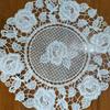 Square Embroidered Lace Tablecloth with Hollow Design, European Style Decoration for Coffee Tables and Vase Settings.