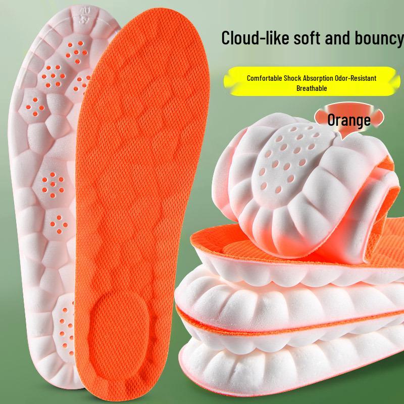 Men's Summer Sports Insoles: Comfortable, Soft, High Elasticity, Sweat-Absorbing, Odor-Preventing Military Training Insoles.