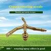Automatic 360 Degree Rotating Copper Sprinkler Head 4-Point Lawn Garden Watering System with Fog Feature Pure 4-Fork Design