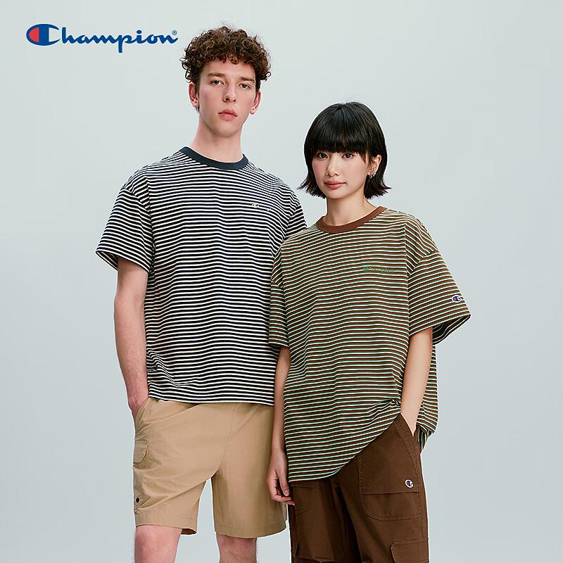 Champion 2026 Spring Striped Loose Fit Cotton T-Shirt S