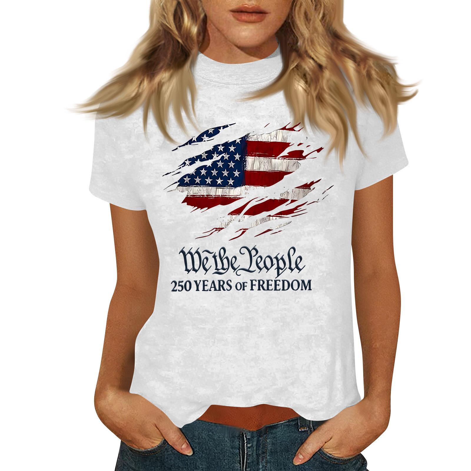 

Women s Fashion Casual Three-quarter SleevePrinted Round Neck Top XL білий