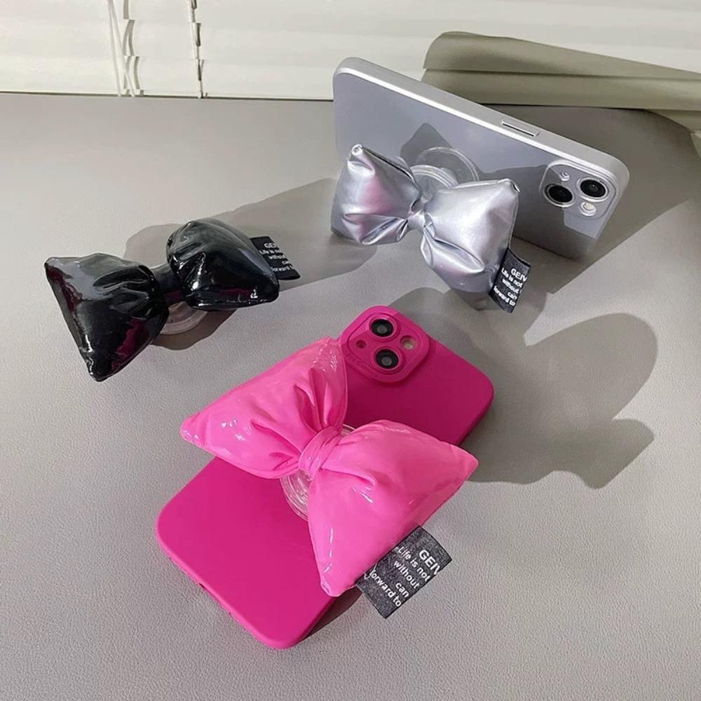 Korea Cute 3D Down Jacket Bowknot Bracket Phone Grip Tok Griptok Lovely Holder Ring For iPhone Samsung Accessories Phone Holder
