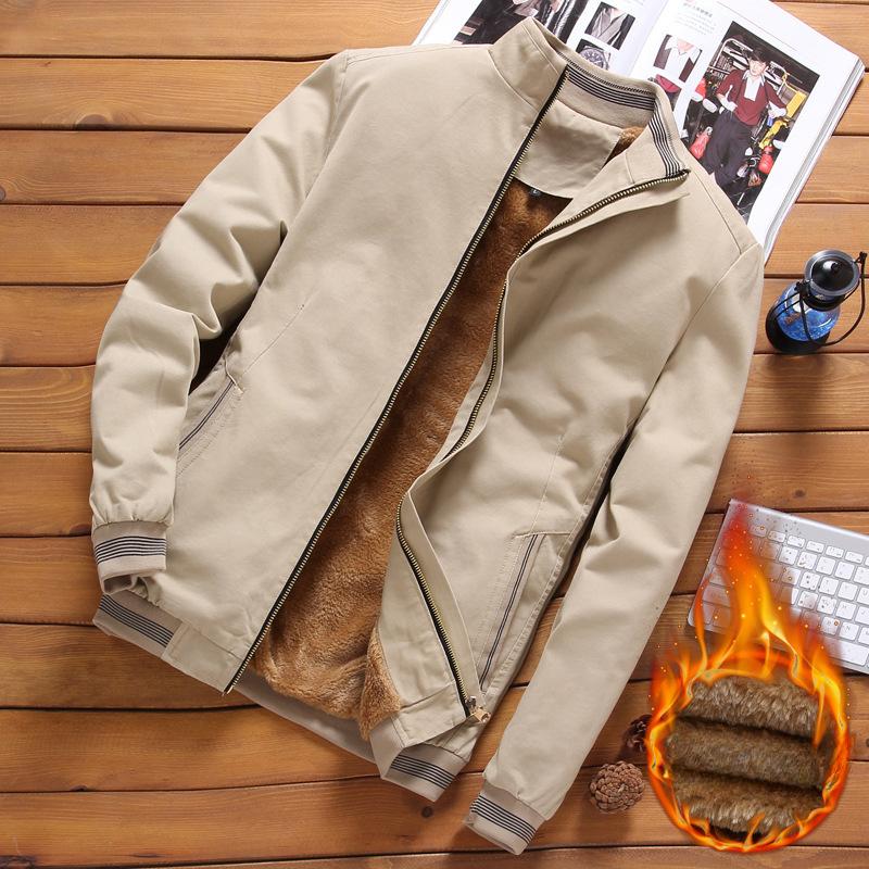 Winter New Velvet Thickened Jacket Men's Pure Cotton Thermal Jacket Outdoor Tooling Jacket Men's