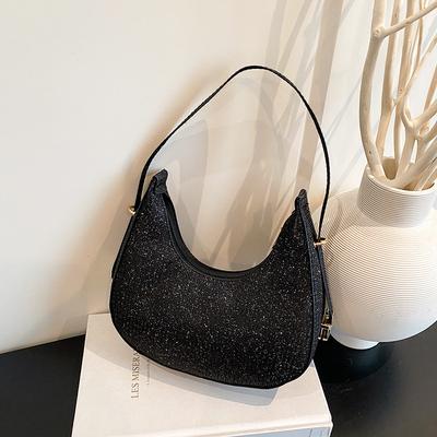 Textured New Product Temperament Simple New Summer Shiny New Foreign Style Underarm Shoulder Bag Trendy Dumpling Bag