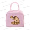 Insulated Lunch Bag Cartoon Pizza Capybara Series Insulation Bento Pack Women Men Cute Capybara Meal Pack Kids Bento Lunch Bags