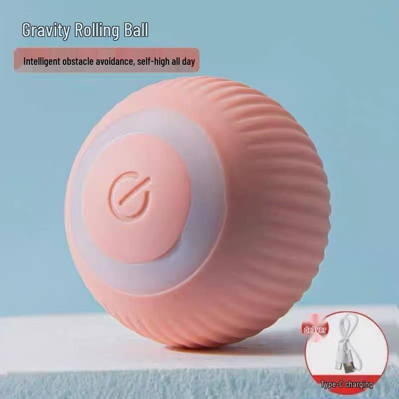 USB Rechargeable Electric Rolling Cat Toy for Self-Play and Boredom Relief