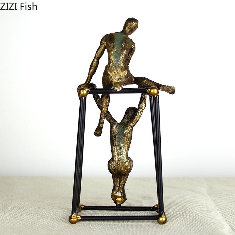 Abstract Figures Statue Acrobat Ornaments Desk Decoration Minimalist Modern Character Resin Sculpture Room Aesthetic Decor