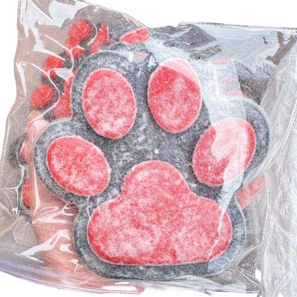 Mačkací hračky ve tvaru kočičí tlapky, 5,5" Ručně vyrobený Taba Squishy, Kožešinová mačkací hračka pro odbourání stresu, Roztomilá měkká fidget hračka