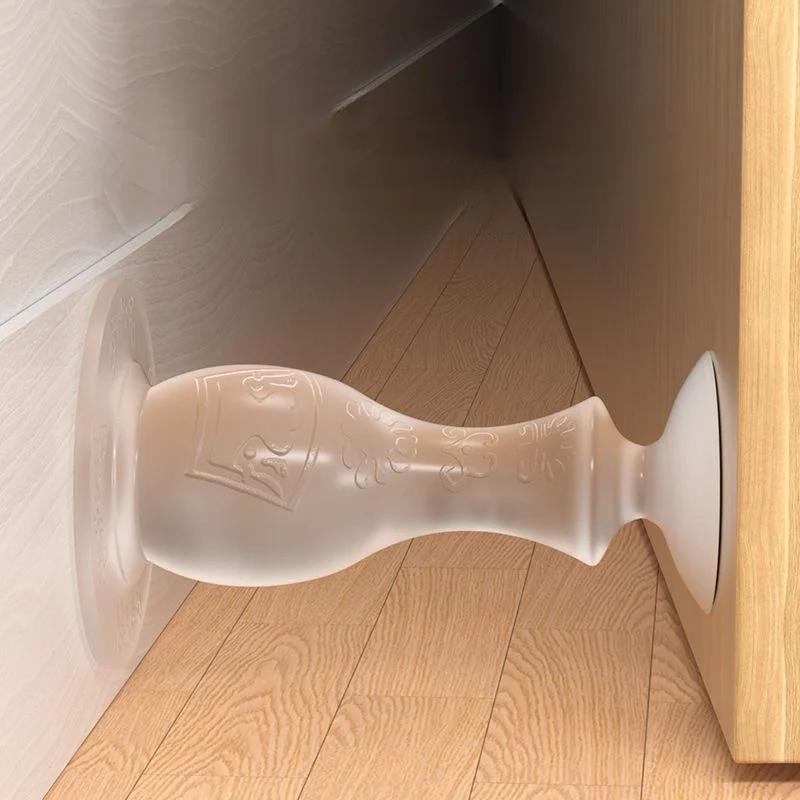 

Silicone Door Stopper Mute Anti Collision Pad Door Stop Bumper Non-punch Wall Protection Door Wall Buffer Home Improvement 3PCS PACK срібний