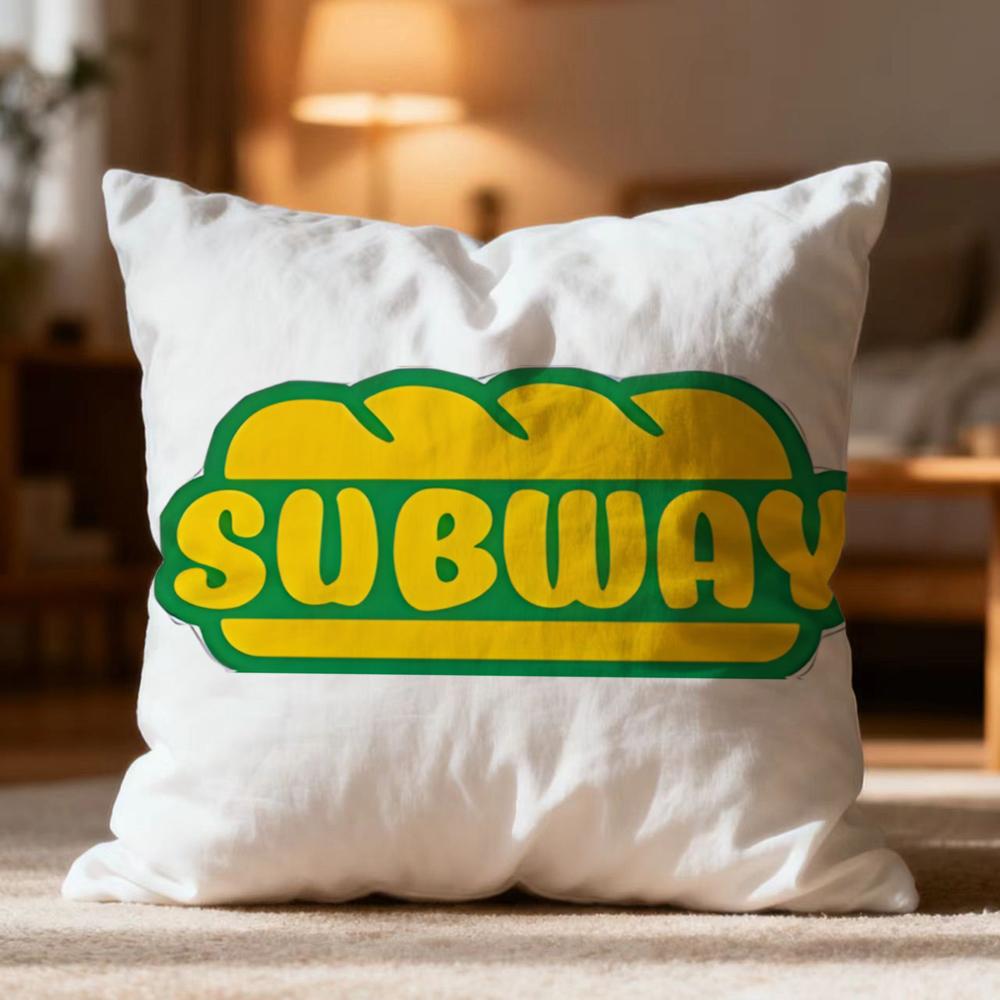 Fashion S-Ssubwayer Cushion Cover Soft Washable Pillow Case Multi-Scene for Couch Bed Travel Office Use