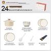 24-Piece Ceramic Dinnerware Set