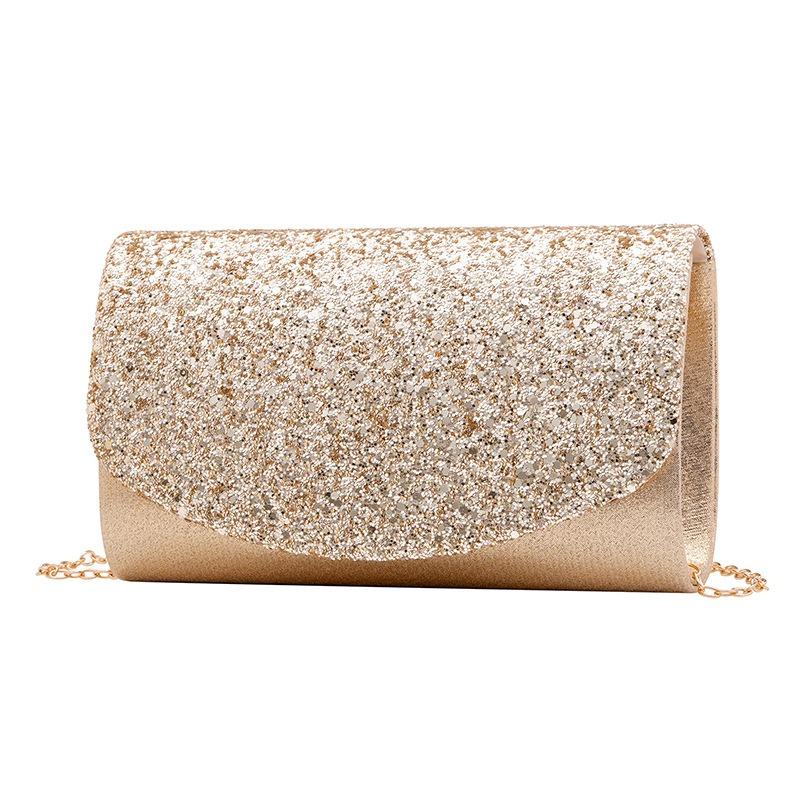 Shiny style women's dinner bag glitter material high-end niche crossbody bag light luxury luxury