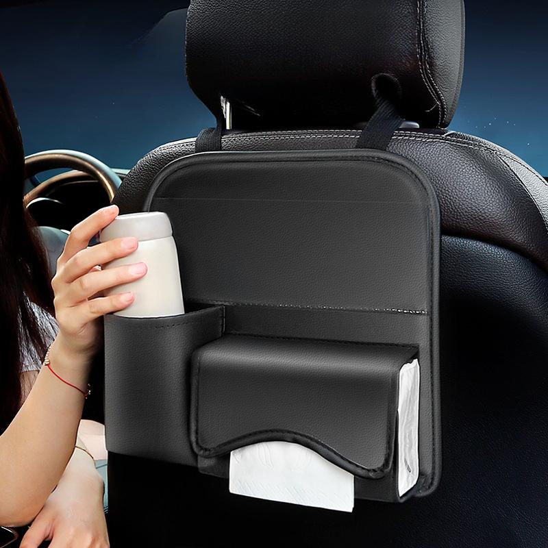 Car Seat Back Organizer Hanging Bag Multi-function Tissue Storage Box Holder Auto Backseat Cup Phone Pocket Interior Accessoire